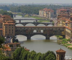 yapboz Ponte Vecchio, Florence, İtalya